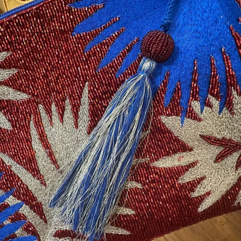 NWT Lulus tropical beaded clutch